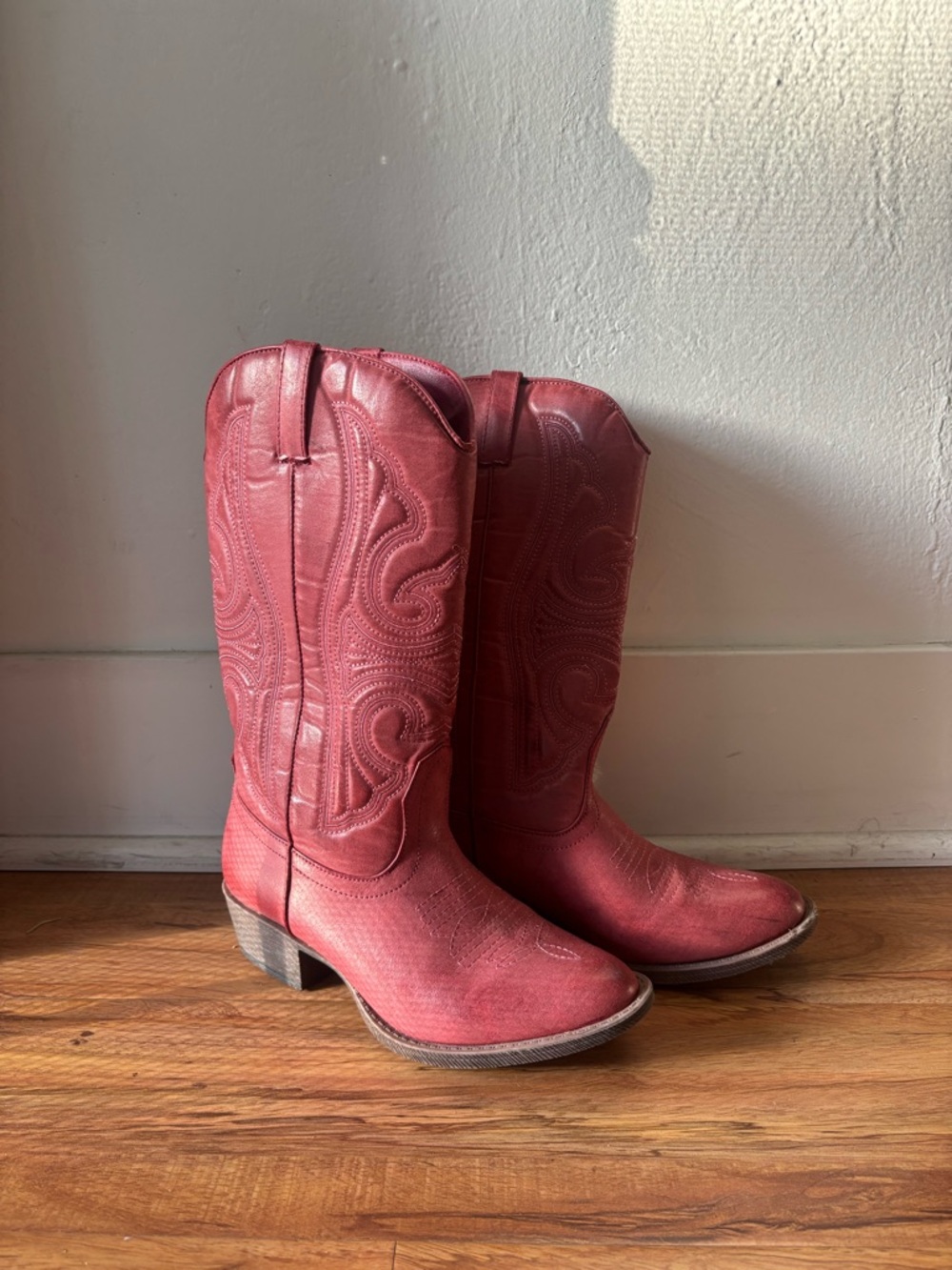 Coconuts by Matisse Pink Western Embroidered Cowboy Boots